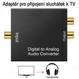 Adaptér dig. audio na analog. sluchátka