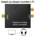 Adaptér dig. audio na analog. sluchátka