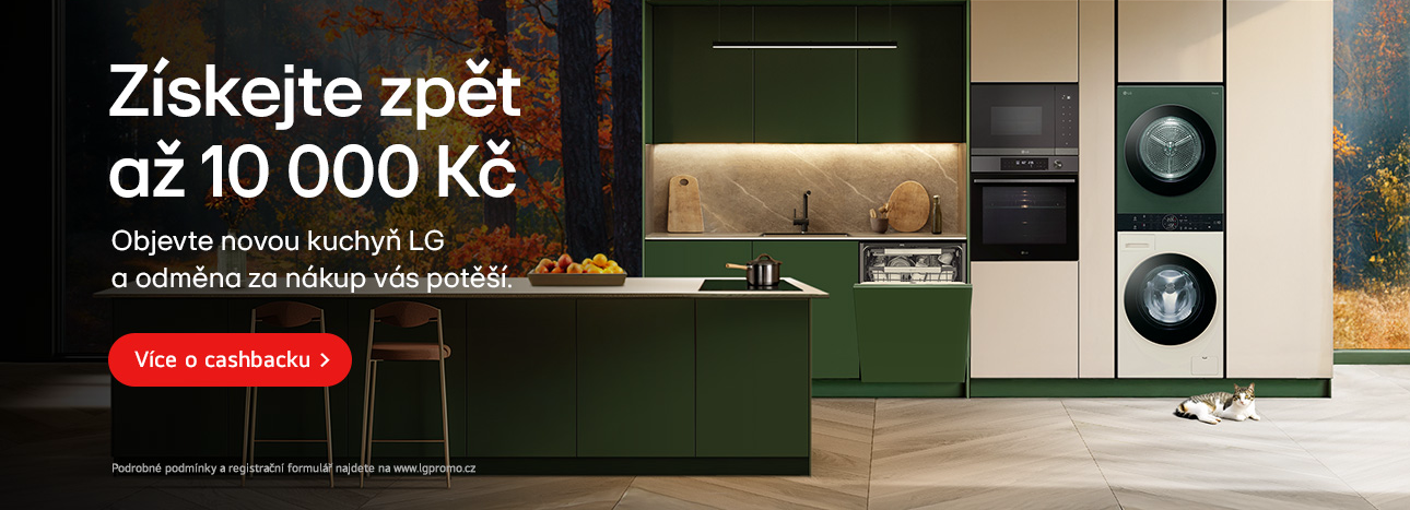 Nakupte vybraný spotřebič a získejte cashback po registraci!
