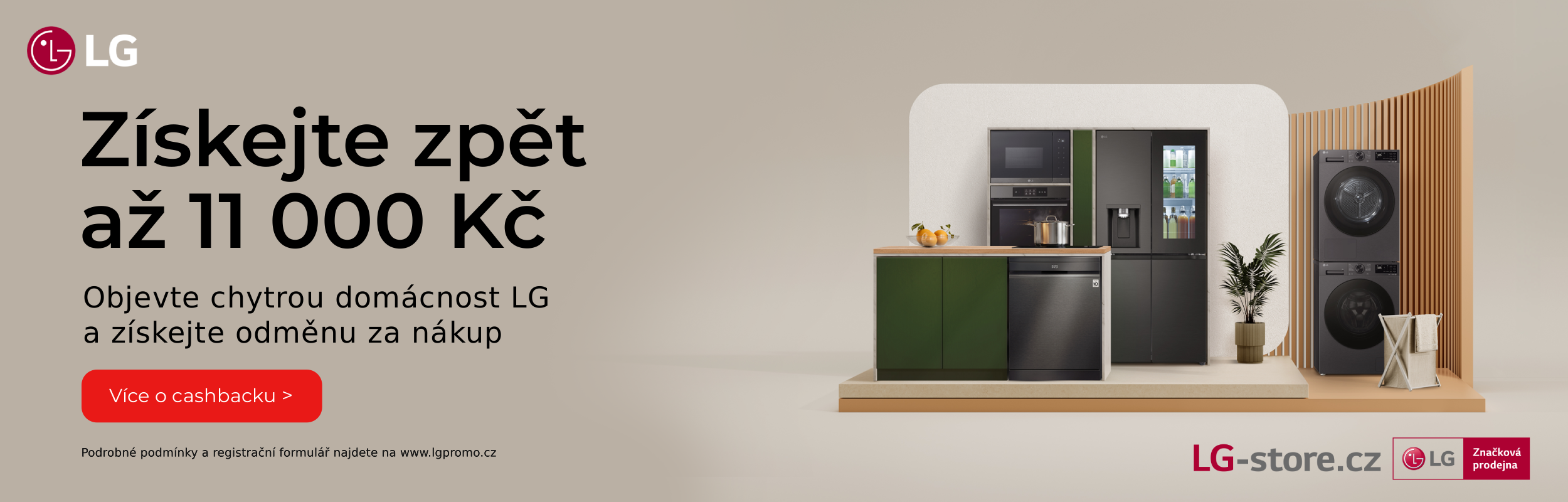 Cashback na dom&aacute;c&iacute; spotřebiče LG až 11 000 Kč!