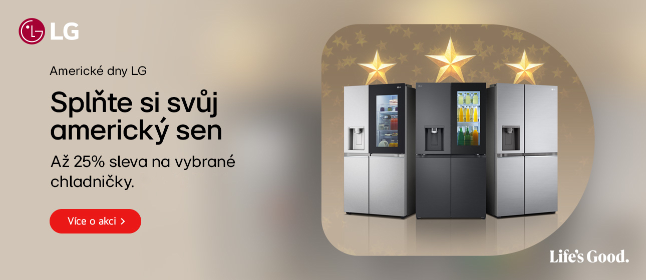 Nyní slevy až 25 % na nákup americké lednice LG!